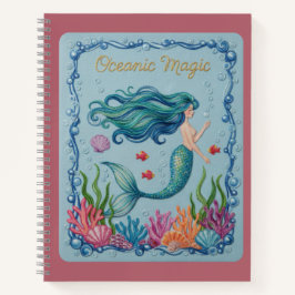 Cuaderno Oceanic Magic Embroidered Mermaid Journal