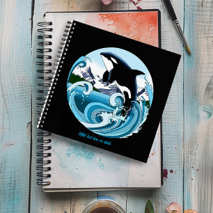 Cuaderno Océano azul de ballena asesina de orca