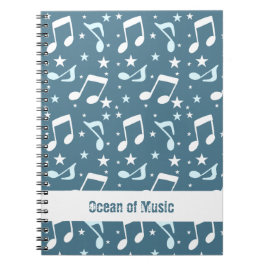 Cuaderno Océano de música con patrón