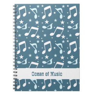 Cuaderno Océano de música con patrón