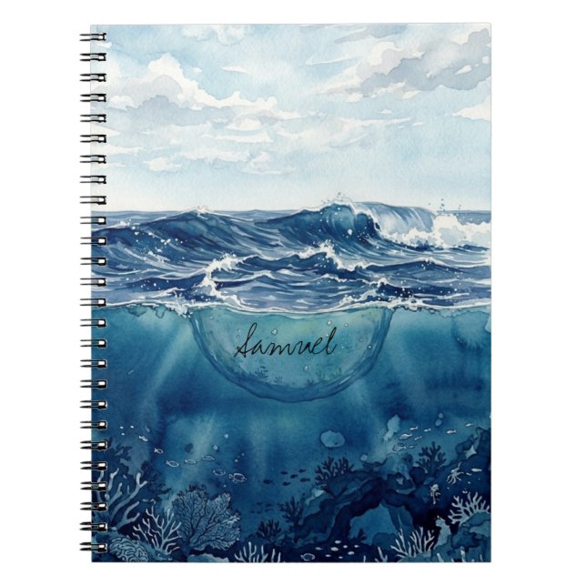 Cuaderno Océano Personalizable (Frente)