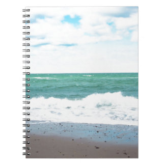 Cuaderno Océano verde azulado, playa de Sandy
