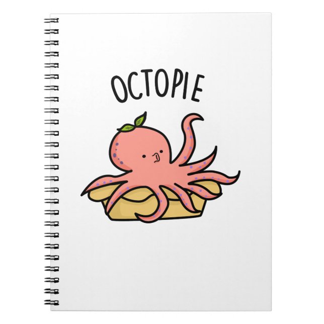 Cuaderno Octo pie gracioso Octopus Pie Pun (Frente)