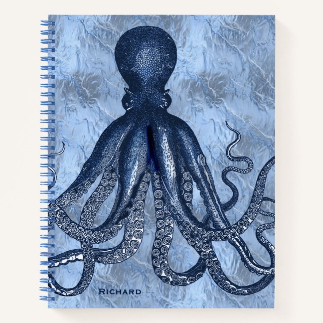 Cuaderno Octopus azul (Anverso)