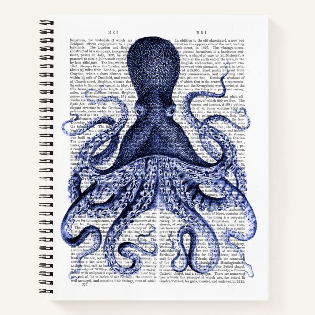 Cuaderno Octopus azul (Anverso)