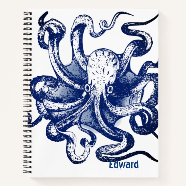 Cuaderno Octopus azul (Anverso)