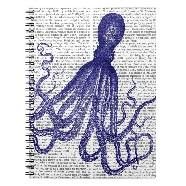 Cuaderno Octopus azul 5 (Frente)