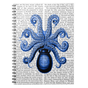 Cuaderno Octopus azul vintage 1