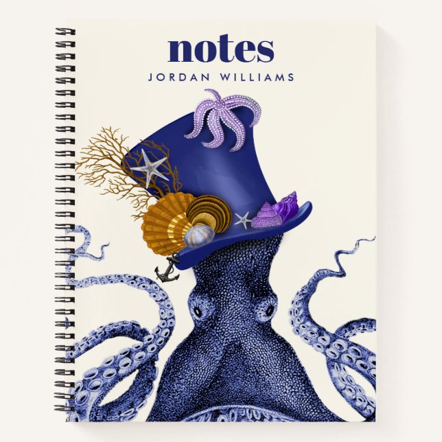 Cuaderno Octopus con Gorra náutico (Anverso)