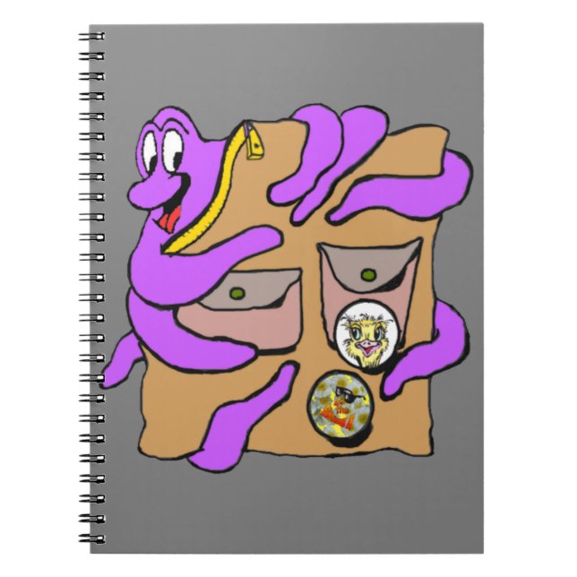 Cuaderno Octopus de viaje abrazando la mochila.Portátil (Frente)