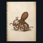 Cuaderno Octopus Holding Chemistry Flask Steampunk Science<br><div class="desc">Esta nueva obra de arte, realizada en diciembre de 2020, es un pulpo que sostiene un matraz de laboratorio diseñado para parecerse a los ilustraciones naturalistas de la era victoriana con un elemento añadido de fantasía. Este cuaderno es un gran regalo para los científicos marinos, los aficionados al pulpo y...</div>