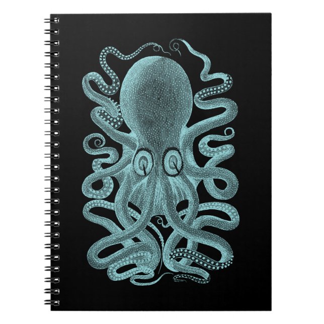 Cuaderno Octopus náutico vintage (Frente)