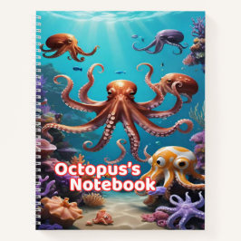 Cuaderno Octopus Notebook for Kids | Wide Ruled Spiral