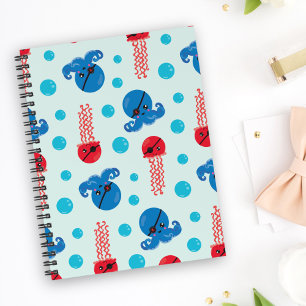Cuaderno Octopus pirata, medusas piratas, animales marinos