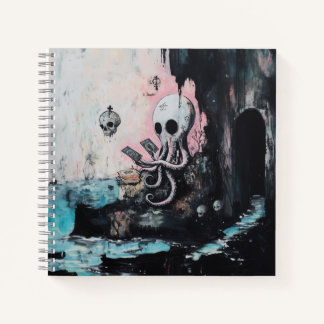 Cuaderno Octopus Skull Tarot Oracle Cards Witchy AI Art