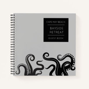 Cuaderno Octopus Tentacle Beach House Spiral Guest Book