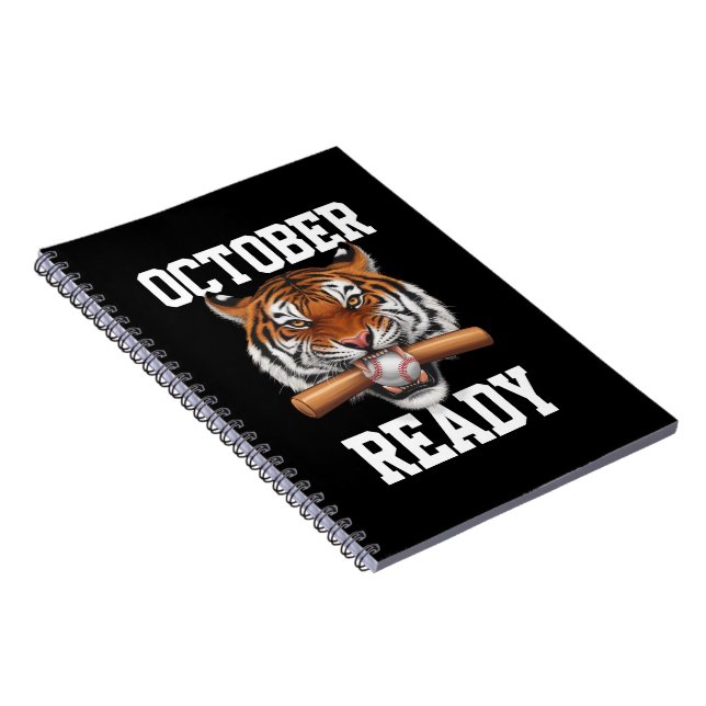Cuaderno Octubre Listo Para El Béisbol Tigre Listo 2024 (Lado Derecho)