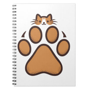 Cuaderno Ocultación de gato en papel - Ilustracion
