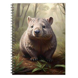 Cuaderno "Oculto en el Bush: un wombat australiano salvaje"