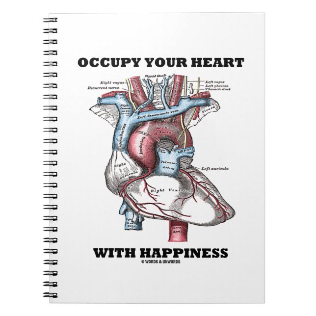 Cuaderno Ocupa su corazón con felicidad (anatómico) (Frente)