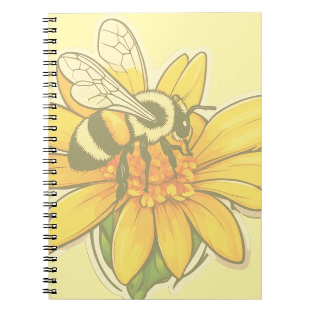 Cuaderno Ocupada recogiendo polen  (Frente)