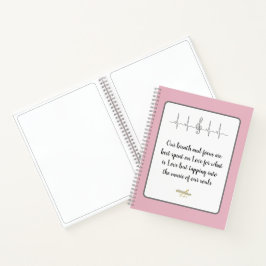 Cuaderno Oda a amar el bloc de notas en espiral de la poeta