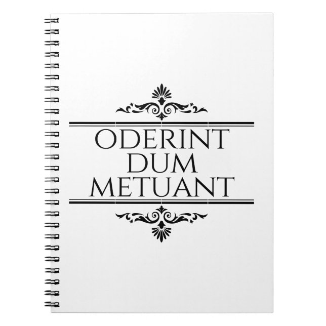 Cuaderno Oderint Dum Metuant (Frente)