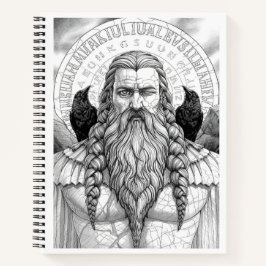 Cuaderno Odin Allfather Norse Mythology Sketch Art Notebook