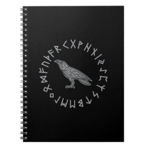 Cuaderno Odin Cuervo Cuervo Mitología vikinga runas rúnico