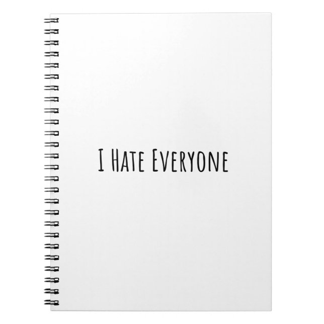 Cuaderno Odio a todos (Frente)