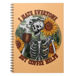 Cuaderno Odio A Todos Pero El Café Ayuda