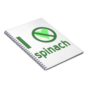 Cuaderno Odio las espinacas. No amor
