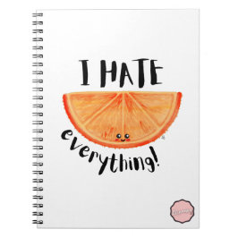 Cuaderno Odio Todo, Naranja Kawaii