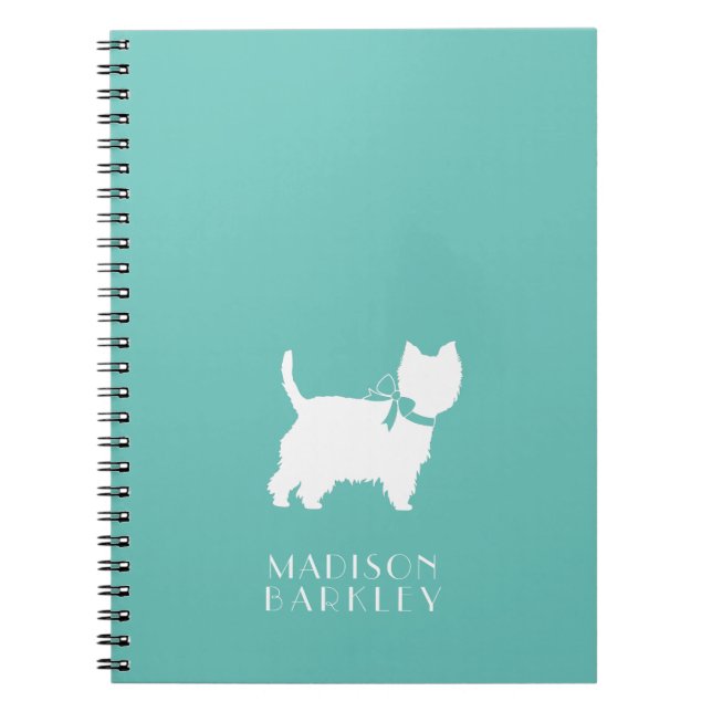 Cuaderno Oeste de Tierras Altas Terrier Perro Cachorro West (Frente)