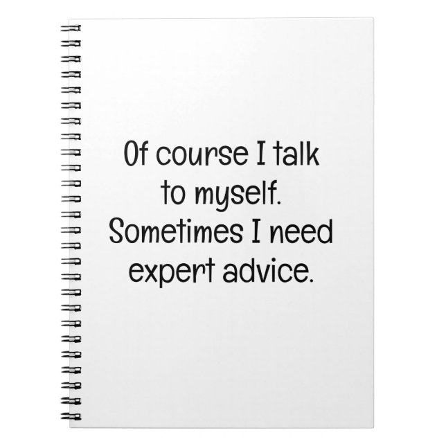 Cuaderno Of Course I Talk to Myself (Frente)