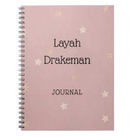 Cuaderno Office y School Pink Journal con estrellas de oro