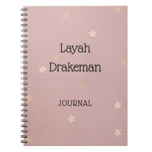 Cuaderno Office y School Pink Journal con estrellas de oro