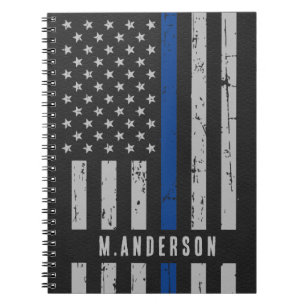 Cuaderno Oficial de policía de la Línea Azul Thin personali