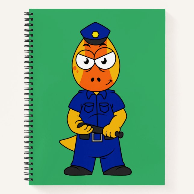 Cuaderno Oficial de Policía de Pachycephalosaurus. (Anverso)