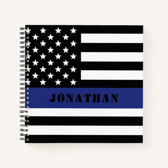 Cuaderno Oficial De Policía personalizado Delgado Departame (Anverso)