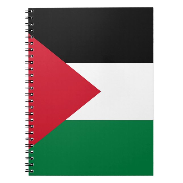 Cuaderno oficialmente el Estado de Palestina bandera nacion (Frente)
