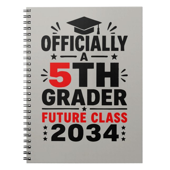 Cuaderno Oficialmente un estudiante de 5º grado, Clase futu (Frente)