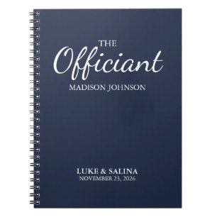 Cuaderno Oficiante de Boda Ceremonia Personalizada Elegante