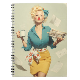 Cuaderno Oficina Chic de Pin-Up Retro