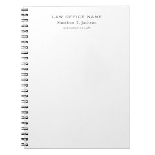 Cuaderno Oficina de abogado clásico llano abogado