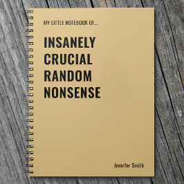 Cuaderno Oficina de citas graciosas insensatamente cruciale