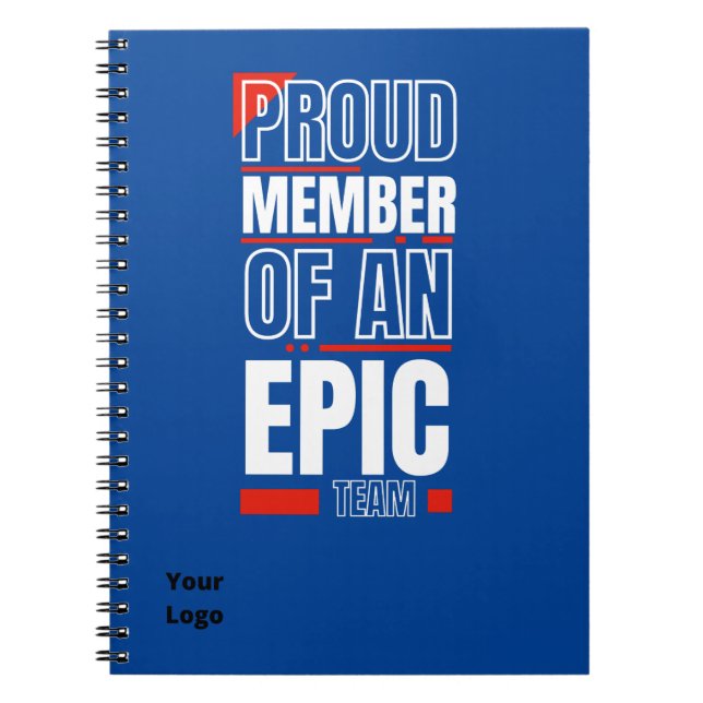Cuaderno Oficina de Motivación de Logotipo de Negocio de pe (Frente)