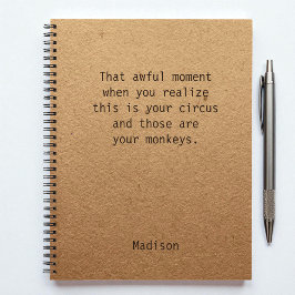 Cuaderno Oficina de notas personalizadas de Funny Boss Mana