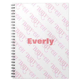 Cuaderno Oh bebé chica rosa personalizada