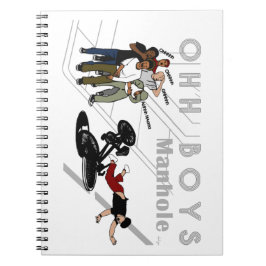 Cuaderno OH CHICOS - Hombre en bicicleta golpea a un Funda-